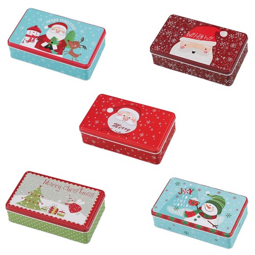 Christmas tin box cookie - christmas,