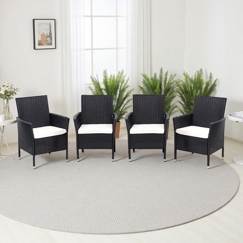 Black premium rattan - premium, chairs