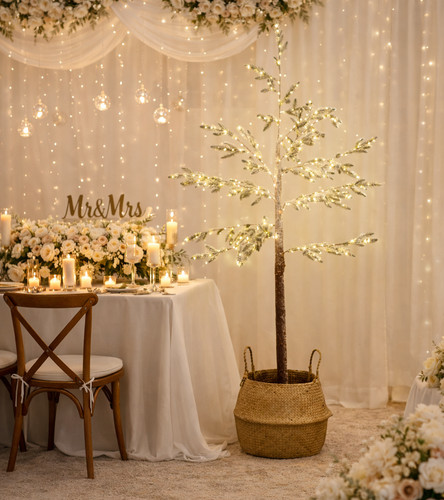 Pre lit twig tree 6ft - light, up