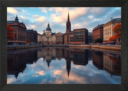 Glasgow city center framed - city,