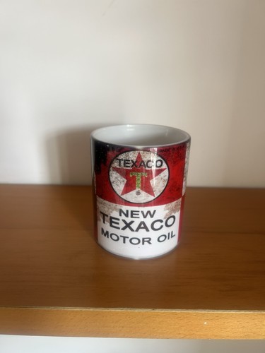 Texaco motor oil mug can - oil,