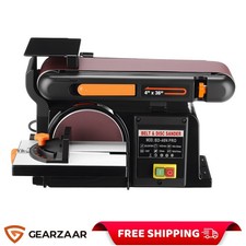 Belt Disc Sander Bench Top Linisher Motor Cast Base 2 in1 650W Linisher Metal