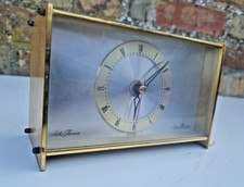 Vintage Retro Seth Thomas Scotland Quartzmatic Brass Mantle Clock  Fully Working