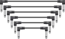 6 x Guitar Patch Leads/Cables