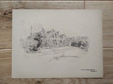 Wynter Edge Hall, Hipperholme, Halifax, England - Antique/Vintage Print - 1913