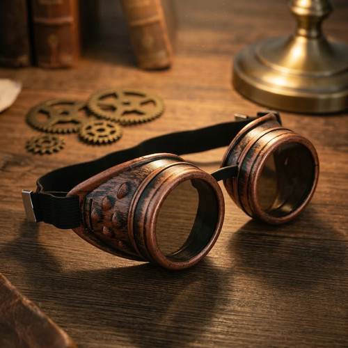 Steampunk round sunglasses - round, men