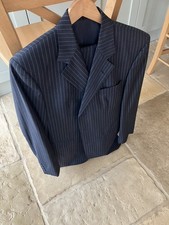 DAKS Navy Blue Pin Chalk