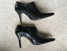 Black ankle boots leather