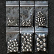 3mm, 5mm, 6mm, 8mm, 10mm, 13mm Catapult Ammo Steel Ball Bearings - Sample Packs