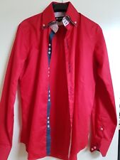 #07036 - MENS SHIRT - 7 CAMICIE, RED LONG SLEEVE SHIRT, MEDIUM