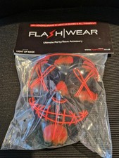 Flash Wear Light Up Mask Red Black New Party/Rave Accessory