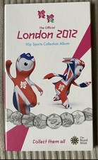 Olympic Official London 2012 50p Genuine Sports Album/Royal Mint/No Coins/RARE