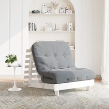 White Solid Pine Futon Sofa