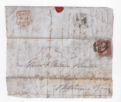 1846 penny red - red, on