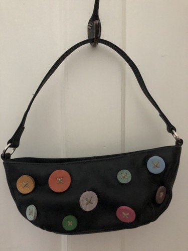 Small vintage black leather - black,