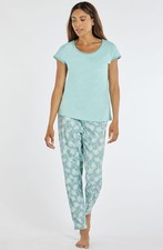 Bon Marche Aqua Leaf Print