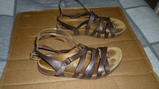 Moshulu strappy Brown Leather sandals, UK Size 4, EU 37
