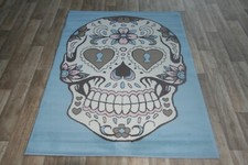 Quality Blue Sugar Skull Rug