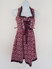 Vintage Dress Floral Dirndl Pinafore Oktoberfest Bavarian Corset Size 6 Folk