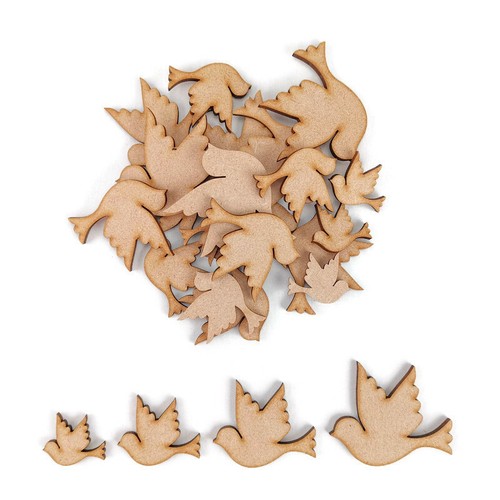 Cute wedding birds - mdf, craft
