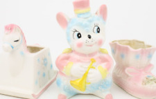 Inarco Cute Baby Girl Planters Pink Blue Rocking Horse Lamb Sheep Trumpet Shoe