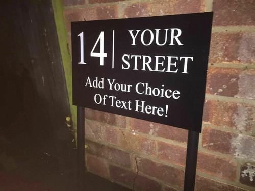 Freestanding modern house sign - house,