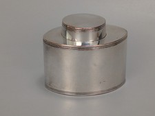 Small Regency Tea Caddy Old Sheffield Plated An early 19th-century Old Sheffield