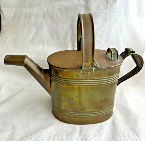 Vintage antique brass watering - brass,