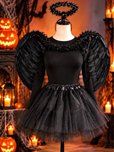 Black angel feather wings - feather,