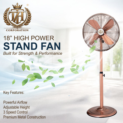 Metal pedestal fan copper - 18",