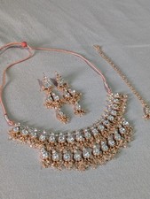 Rose gold Indian jewellery set