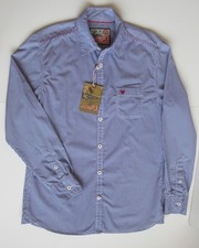 NEW Lee Cooper men's shirt Medium fine blue & white  stripe 