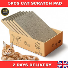 5PC Cat Scratching Board Box Cardboard Kitten Pad Claw Scratcher Scratch Bed