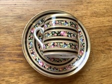 WEDGWOOD CLIO FINE BONE CHINA COFFEE CAN CUP SAUCER ESPRESSO DEMITASSE GOLD