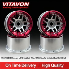 Vitavon CNC Aluminum 1/5 Bead Lock Wheel 70MM Wide For Vekta Losi Baja 5B,DBXL
