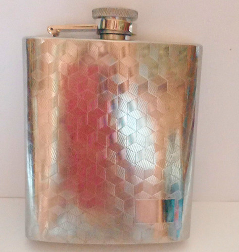 Stainless steel hip flask - steel,