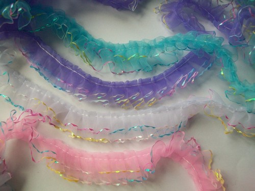 Pleat gathered organza lace - pleat,