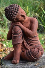 Thinking Buddha statue Resting buddah stone garden ornament 33cm/13"H