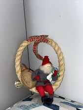 Butticki Tomte Santa On Wreath Handcrafted In Sweden Rare Wooden
