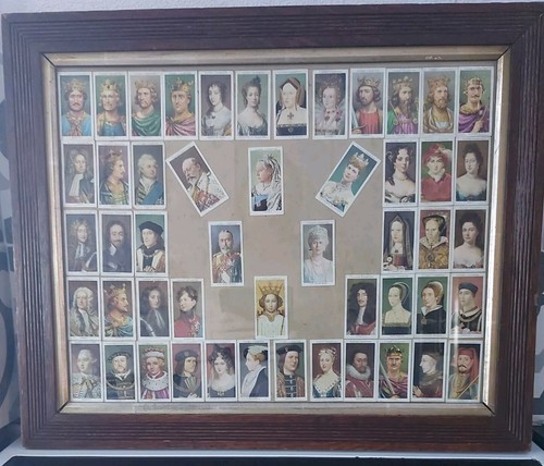 Framed cigarette cards kings - framed,