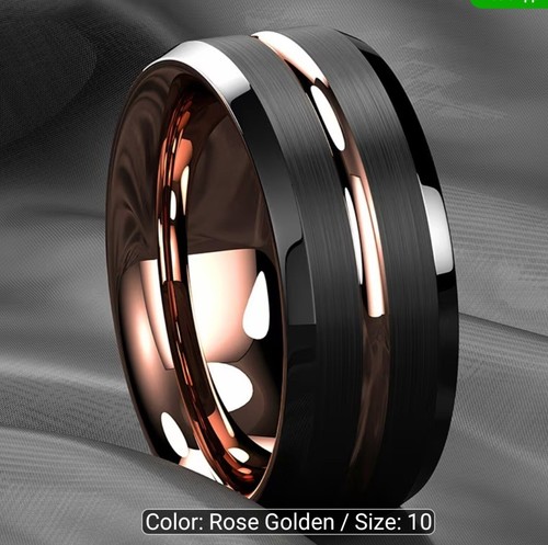 Mens black rose - &, ring
