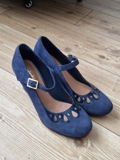 Clarks navy blue court shoes - navy,