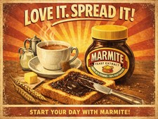 Marmite Metal wall sign plaque