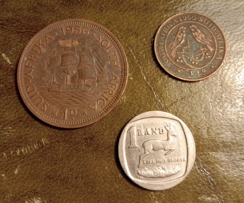 Three south african coins - three,
