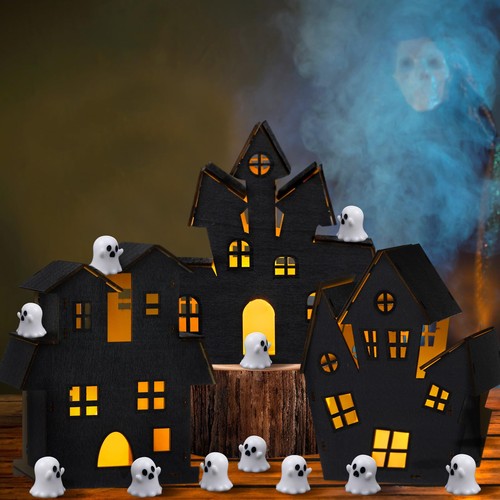 Pcs halloween village with - pcs,