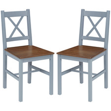 Dining Chairs Set 2 Seats Pine