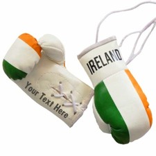 Personalised Mini Boxing Gloves For Cars Commemorative Gifts Irish Boxing Gloves