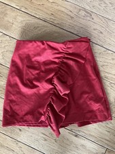 zara red skort/mini skirt