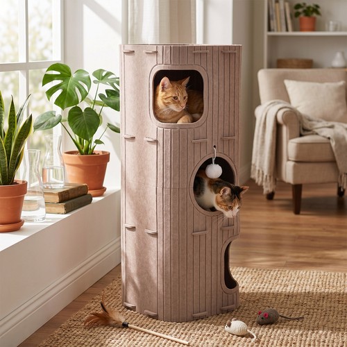 Layer felt cat cave - cave, tower