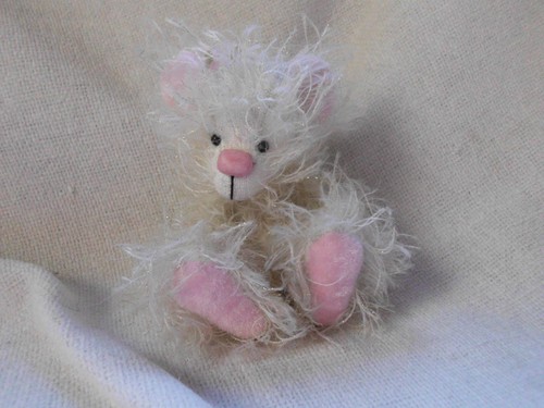 Glittery jointed soft toy bear - soft,